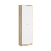 Dulap NEPO PLUS, alb/stejar sonoma, PAL, cu o usa, 60x34x197 cm