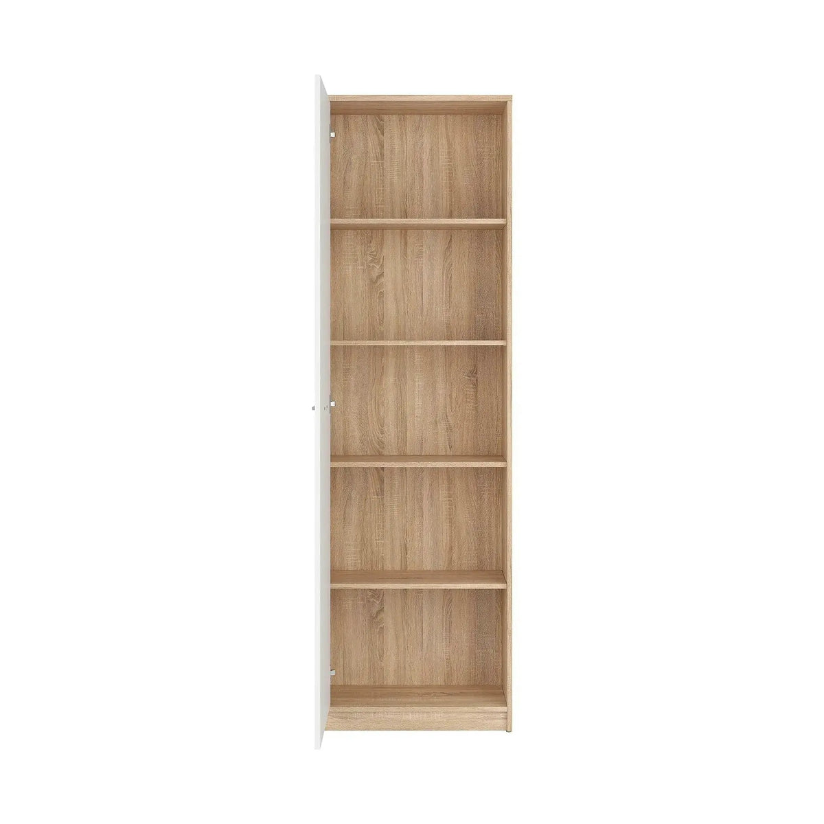 Dulap NEPO PLUS, alb/stejar sonoma, PAL, cu o usa, 60x34x197 cm