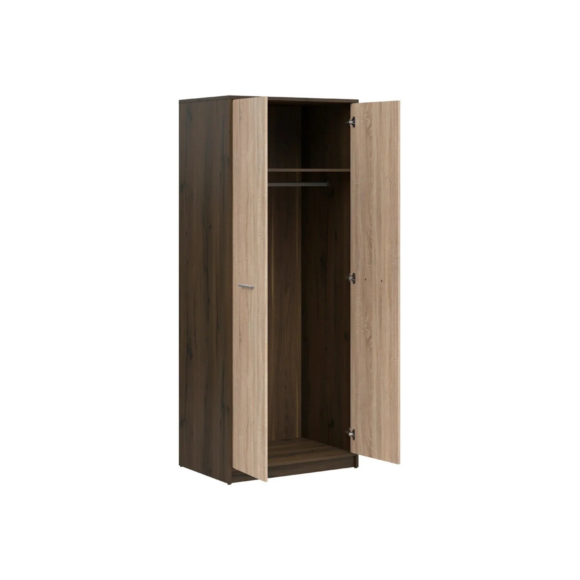 Dulap NEPO PLUS, stejar inchis/stejar sonoma, PAL laminat, 80x55x197 cm