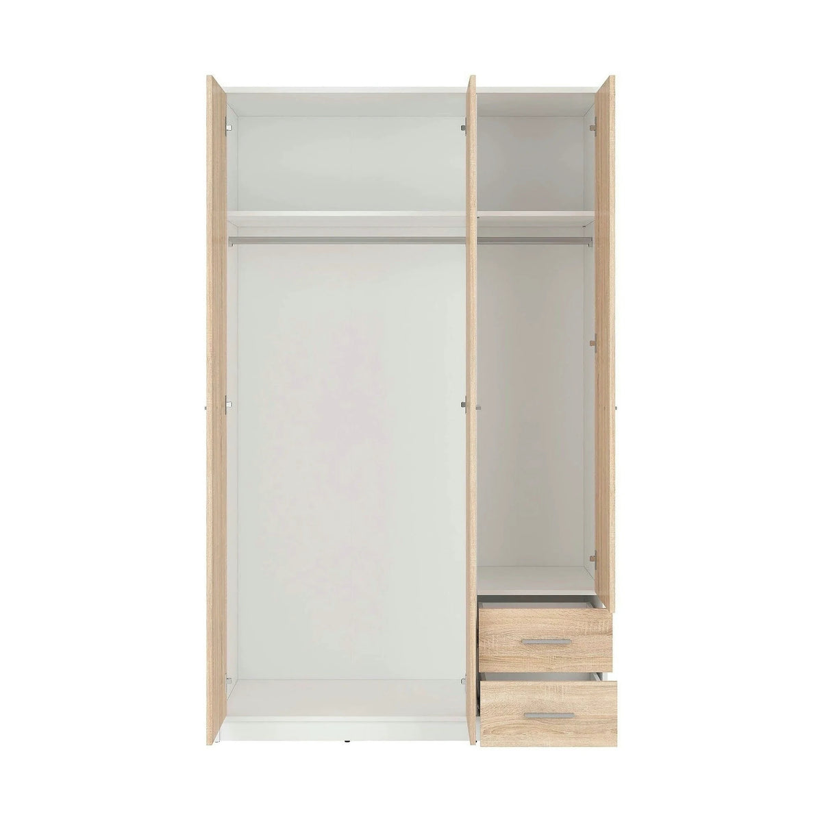 Dulap NEPO PLUS, stejar sonoma/alb, PAL, 119x55x197 cm