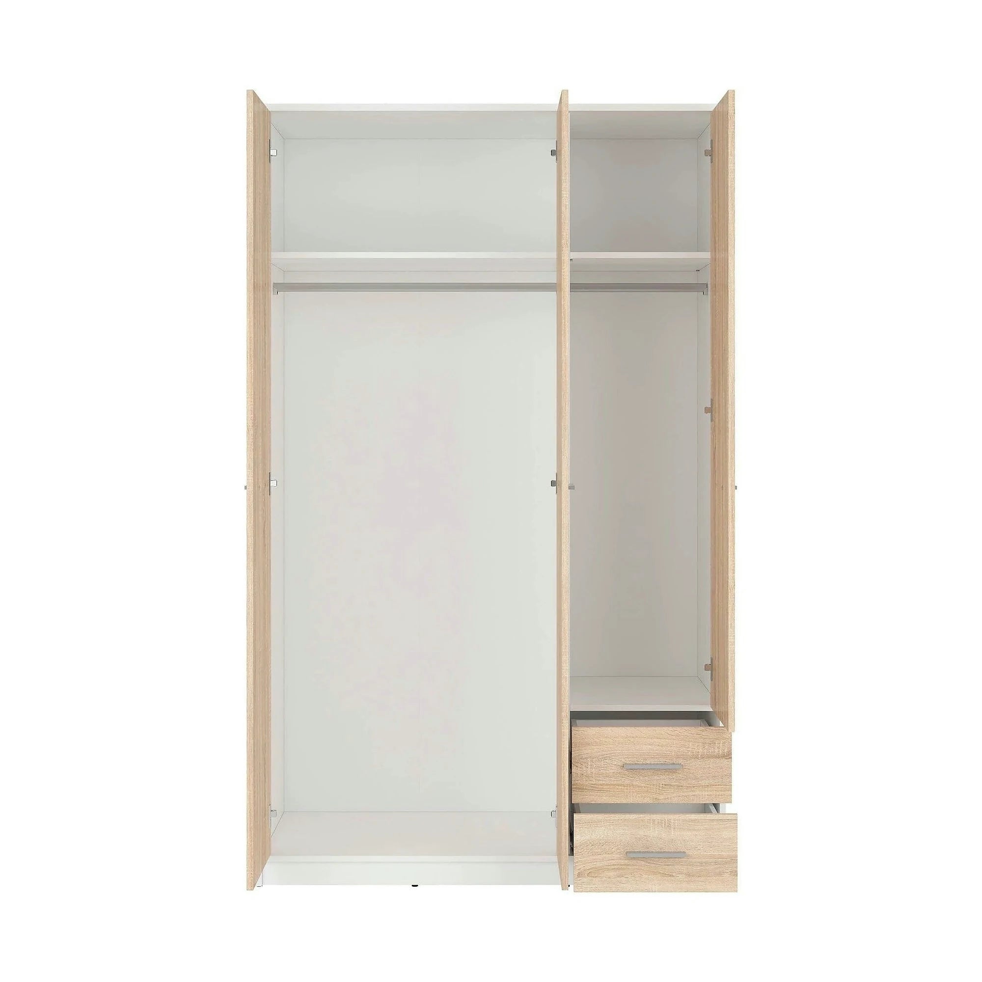 Dulap NEPO PLUS, stejar sonoma/alb, PAL, 119x55x197 cm