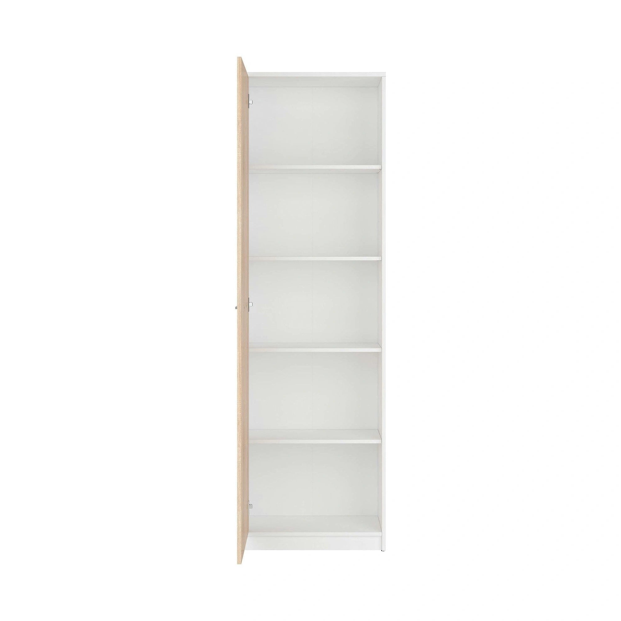 Dulap NEPO PLUS, stejar sonoma/alb, PAL, cu o usa, 60x34x197 cm