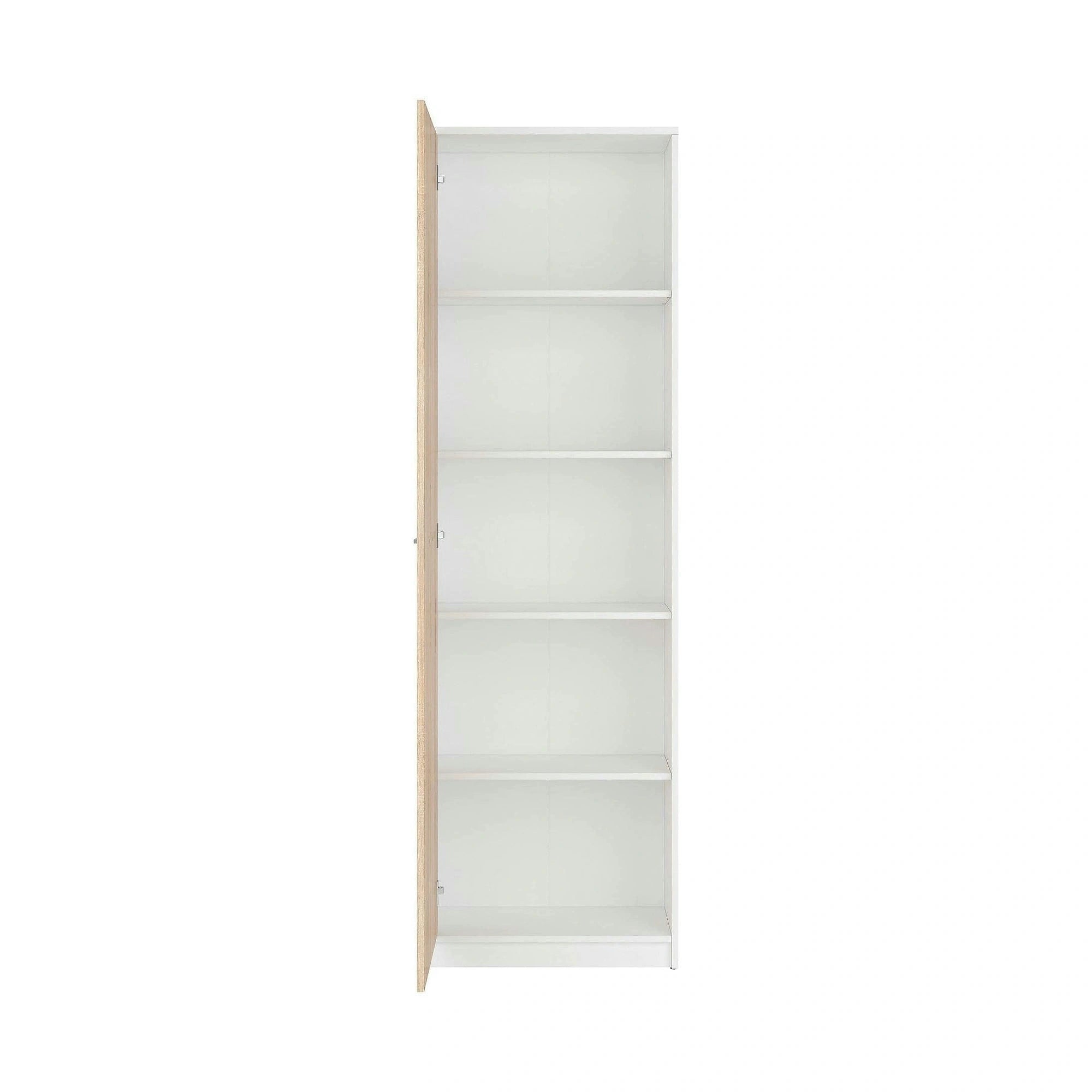 Dulap NEPO PLUS, stejar sonoma/alb, PAL, cu o usa, 60x34x197 cm