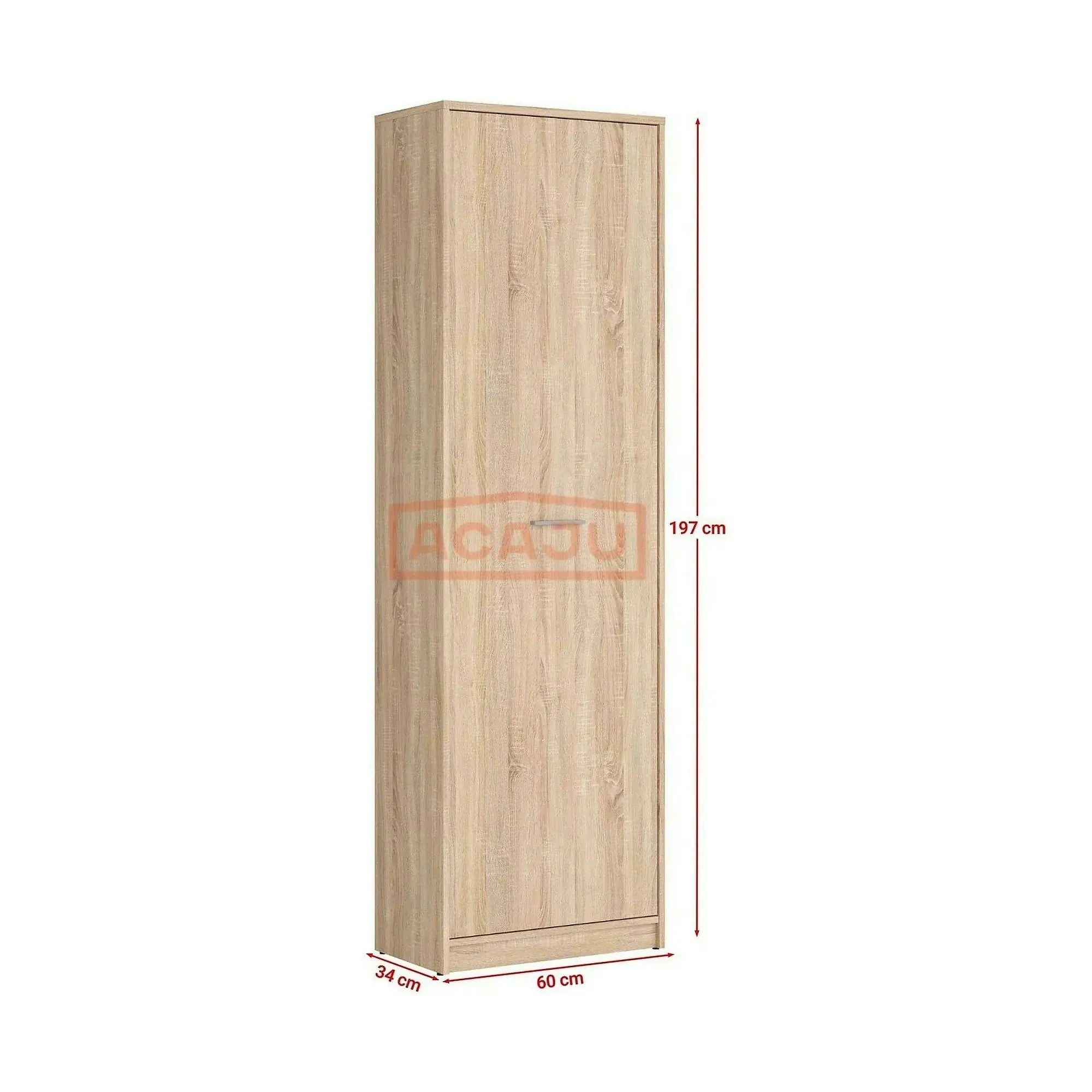 Dulap NEPO PLUS, stejar sonoma, PAL, cu o usa, 60x34x197 cm