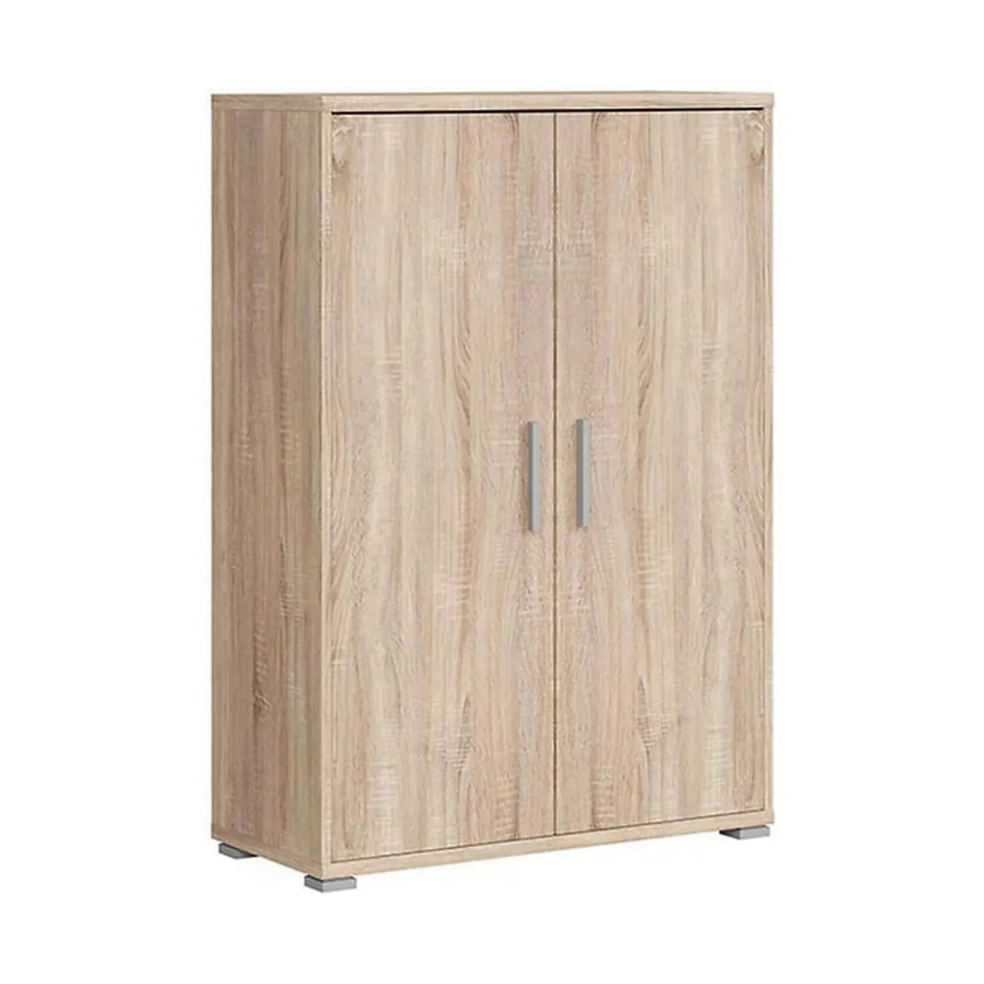 Dulap OFFICE, stejar sonoma, PAL laminat, cu 2 usi, 80x35x114 cm