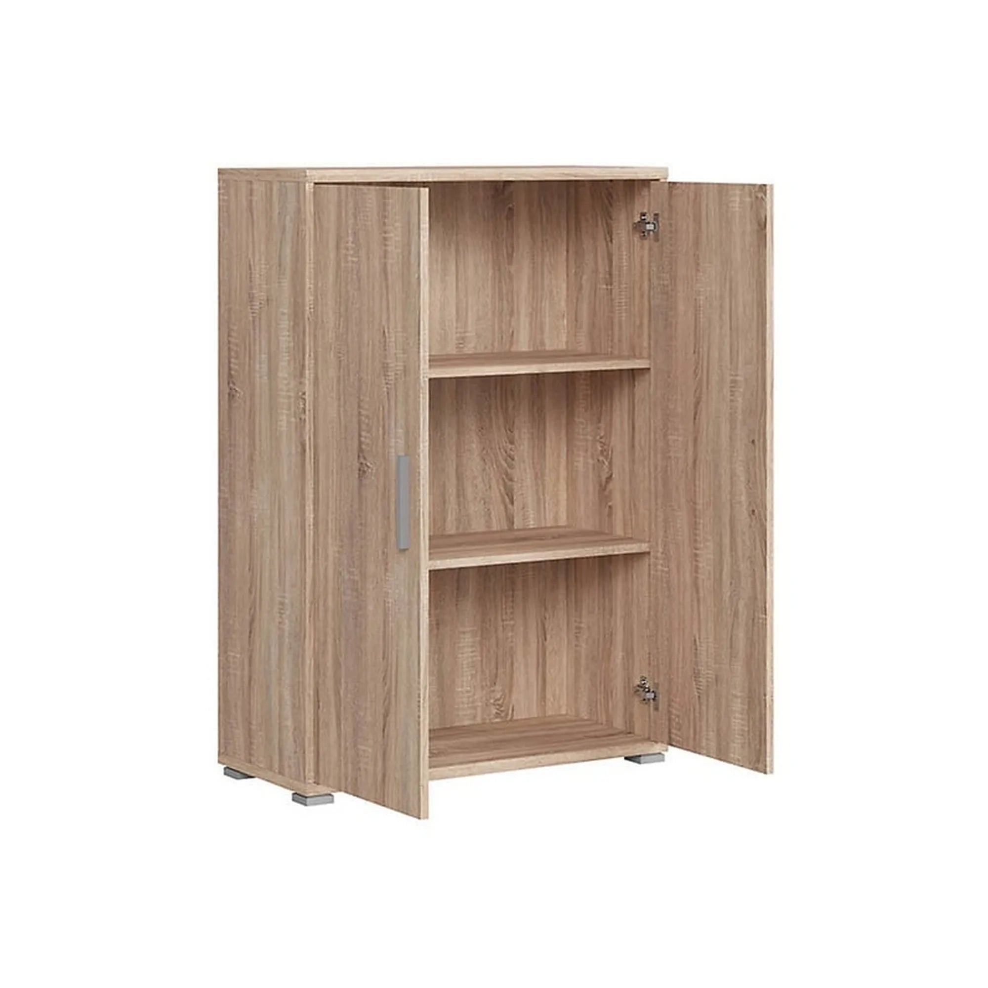 Dulap OFFICE, stejar sonoma, PAL laminat, cu 2 usi, 80x35x114 cm