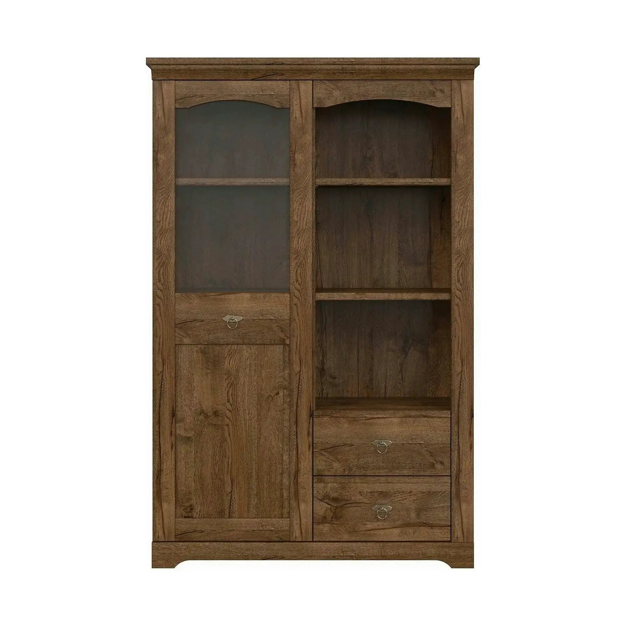 Dulap PATRAS, stejar april, PAL/sticla securizata, cu o usa si 2 sertare, 103x45x159 cm
