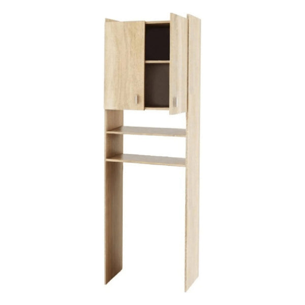 Dulap pentru masina de spalat NATALI, stejar sonoma, PAL melaminat, cu 2 usi, 64x32x190 cm
