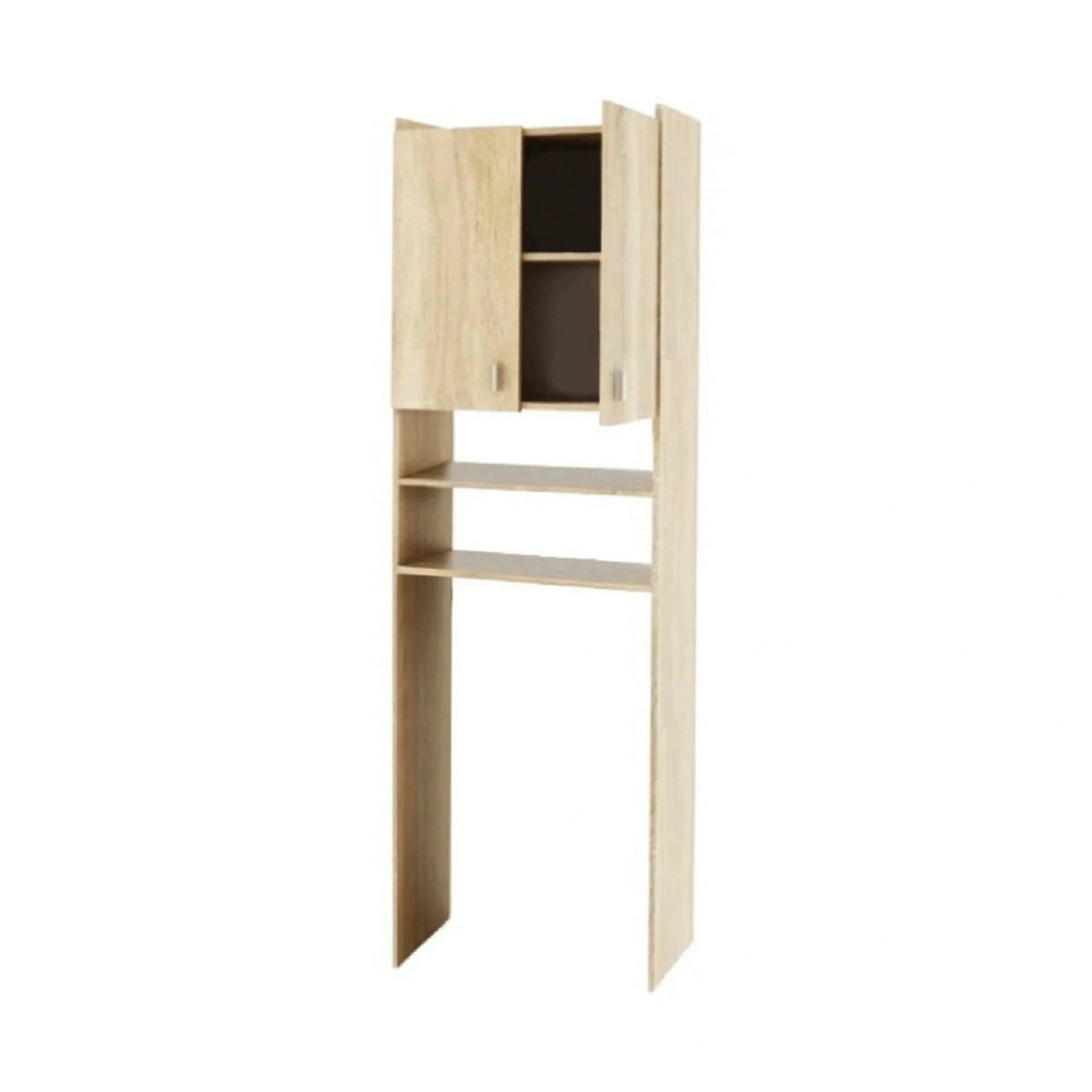 Dulap pentru masina de spalat NATALI, stejar sonoma, PAL melaminat, cu 2 usi, 64x32x190 cm