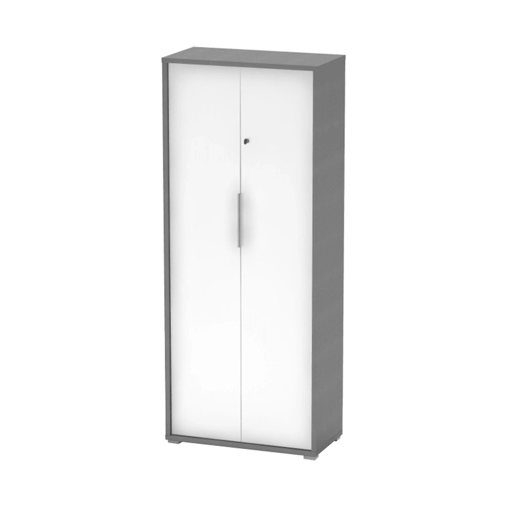 Dulap RIOMA NEW TIPUL 31, gri grafit/alb, DTD laminat, cu 2 usi, 75x38x183 cm