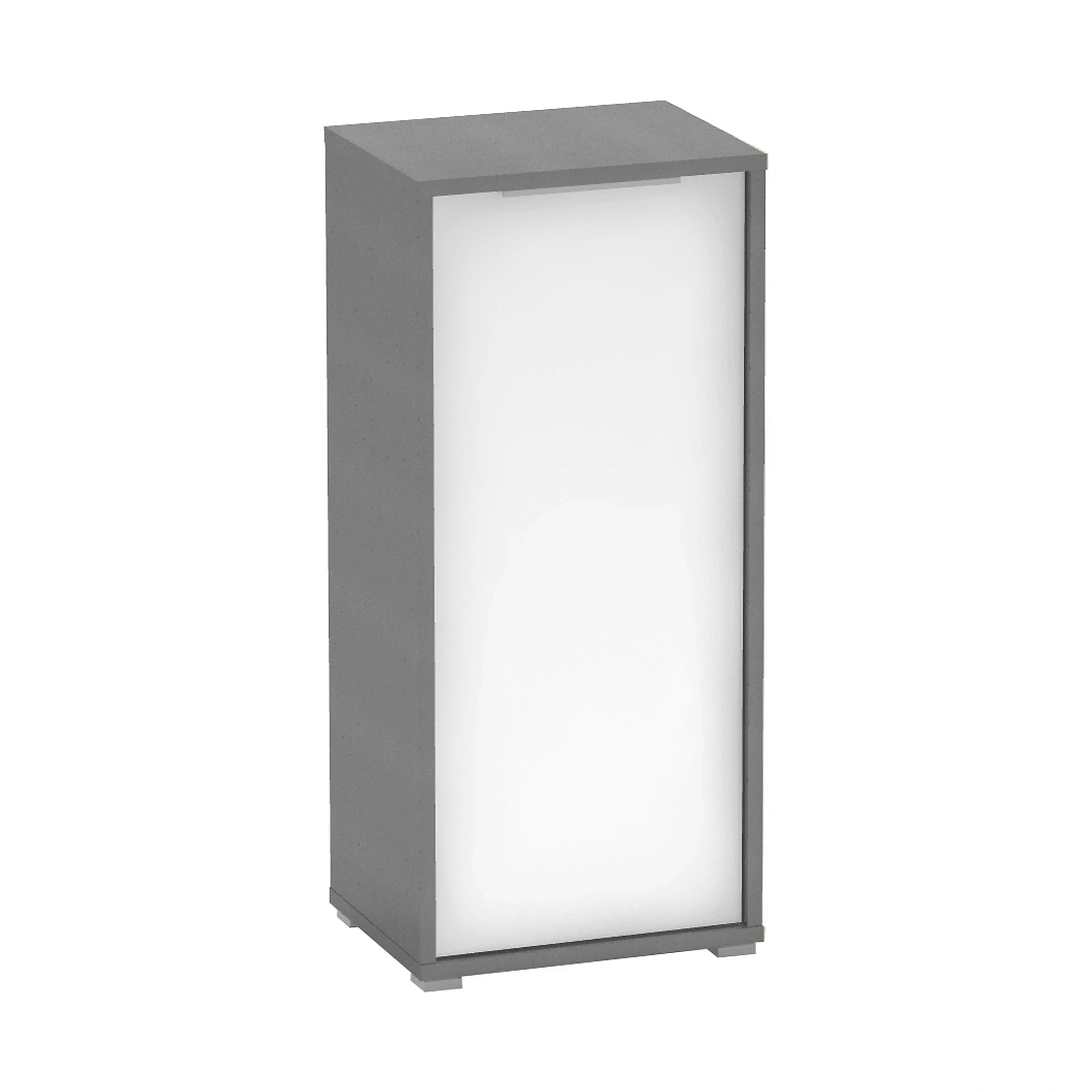 Dulap RIOMA NEW TYP 10, gri grafit/alb, DTD laminat, cu o usa, 50x38x112 cm