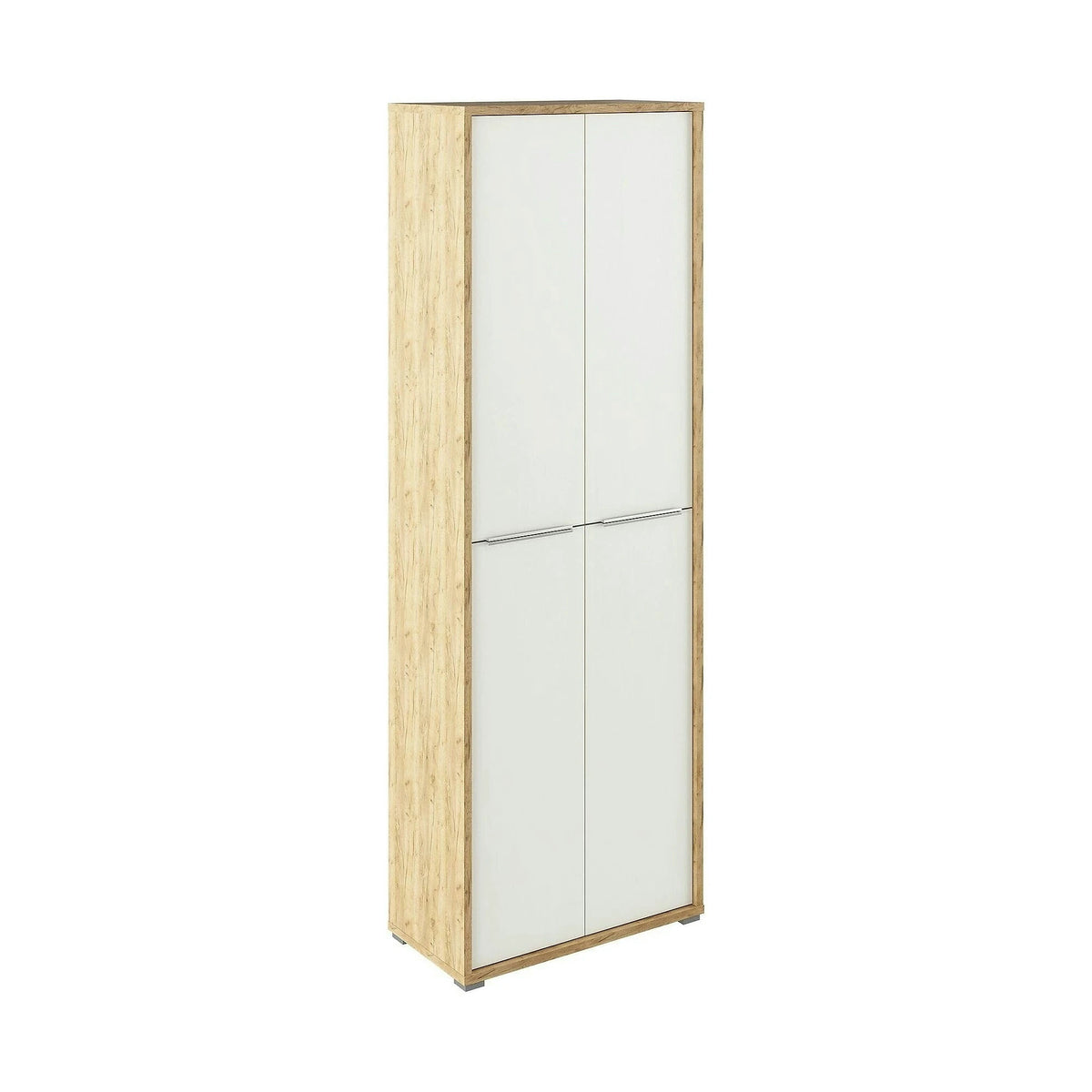 Dulap RIOMA TIP 05, stejar artisan/alb, DTD laminat, cu 4 usi, 75x38x218 cm