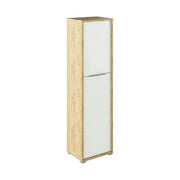 Dulap RIOMA TYP 08, stejar artisan/alb, DTD laminat, cu 2 usi, 50x38x183 cm