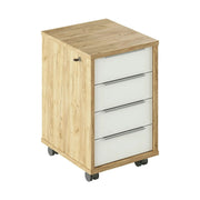 Dulap RIOMA TYP 30, stejar artisan/alb, DTD laminat, cu 4 sertare, 43x48x67 cm