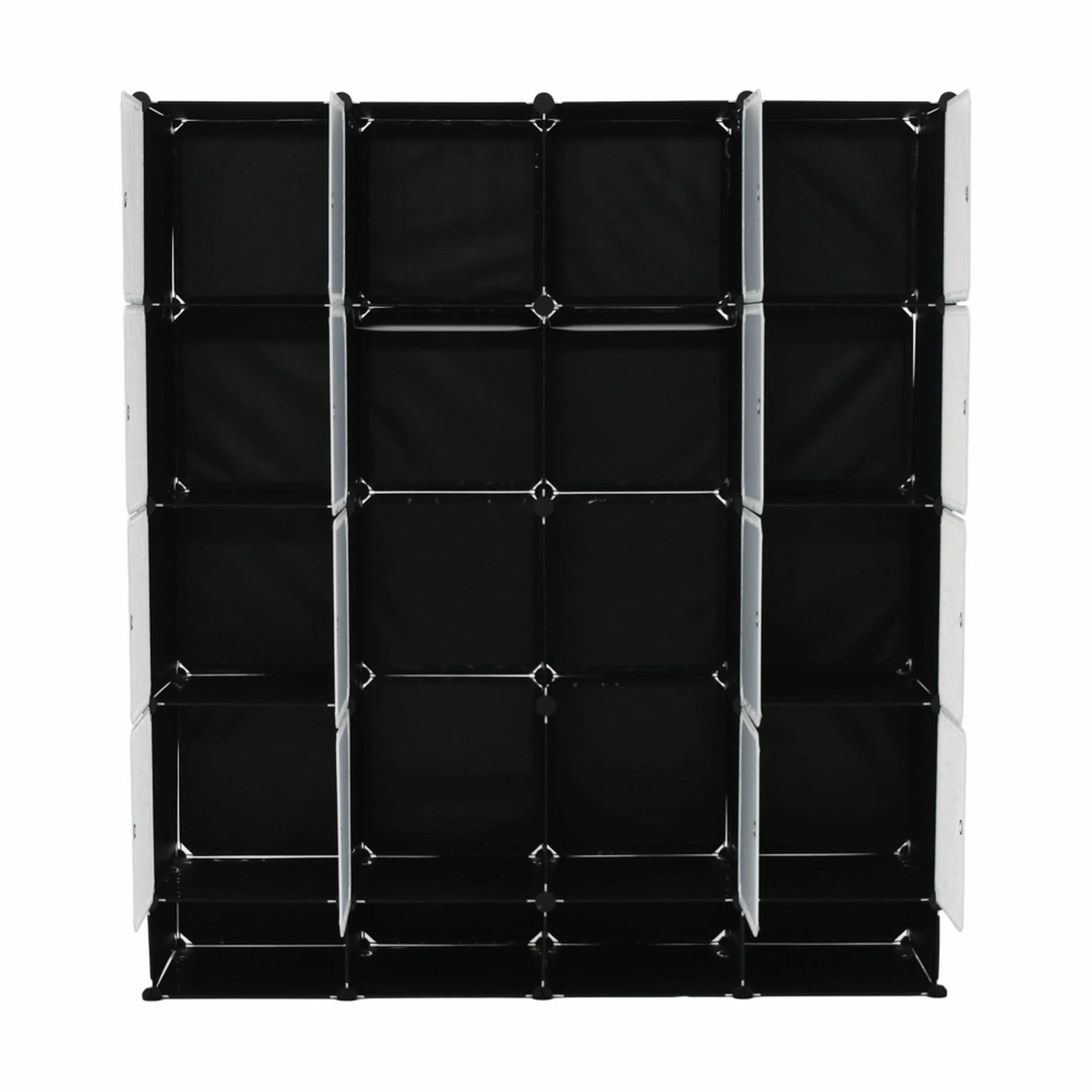 Dulap RODAN TYPE 2, negru/alb, plastic/metal, 147x47x165 cm