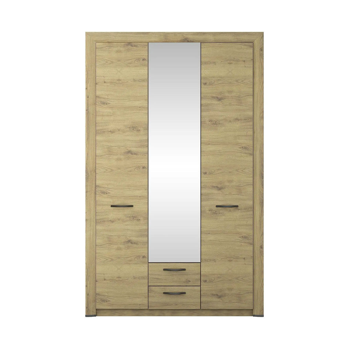 Dulap SAPORI, stejar navarra, PAL laminat, 3 usi si 2 sertare, 136x60x217 cm