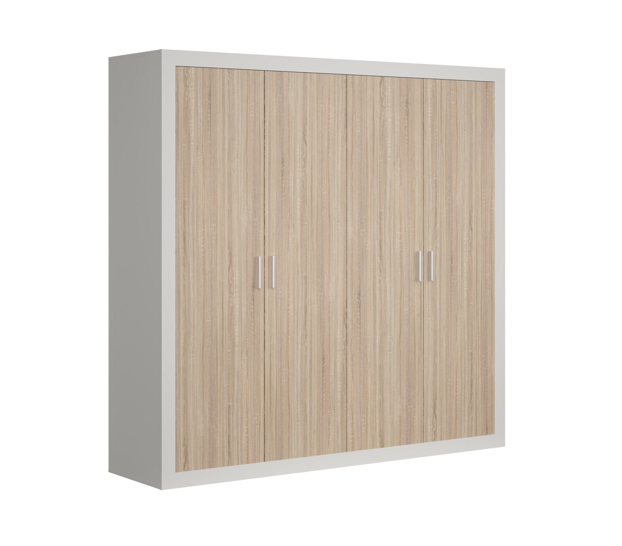 Dulap SARA, stejar sonoma/casmir, PAL, cu 4 usi, 196x49x208 cm