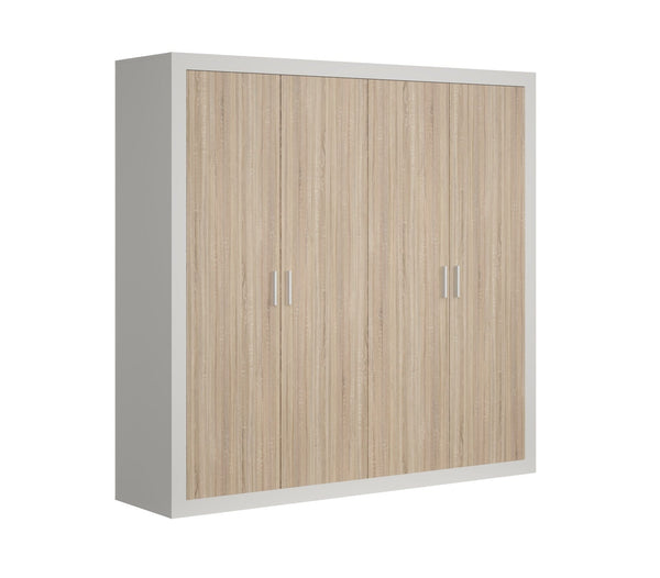 Dulap SARA, stejar sonoma/casmir, PAL, cu 4 usi, 196x49x208 cm