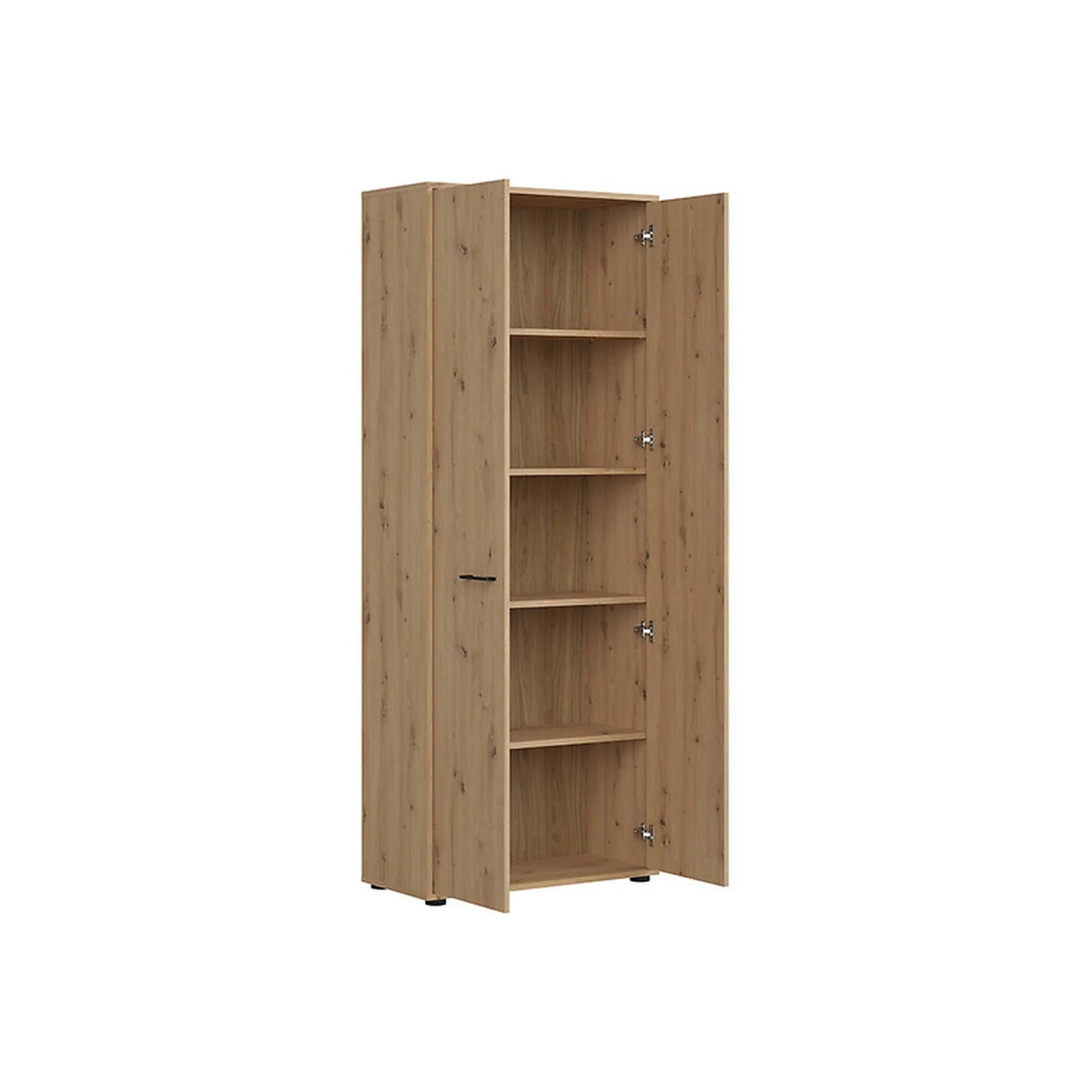 Dulap SPACE OFFICE, stejar artisan, PAL laminat, 80x37x203 cm