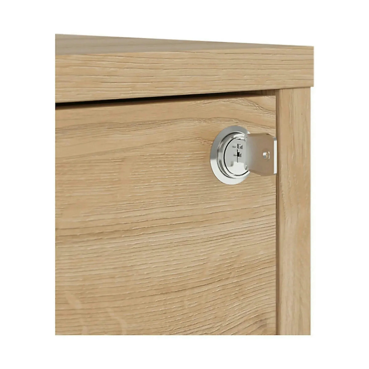 Dulap SPACE OFFICE, stejar artisan, PAL laminat, cu 4 usi, 80x37x203 cm