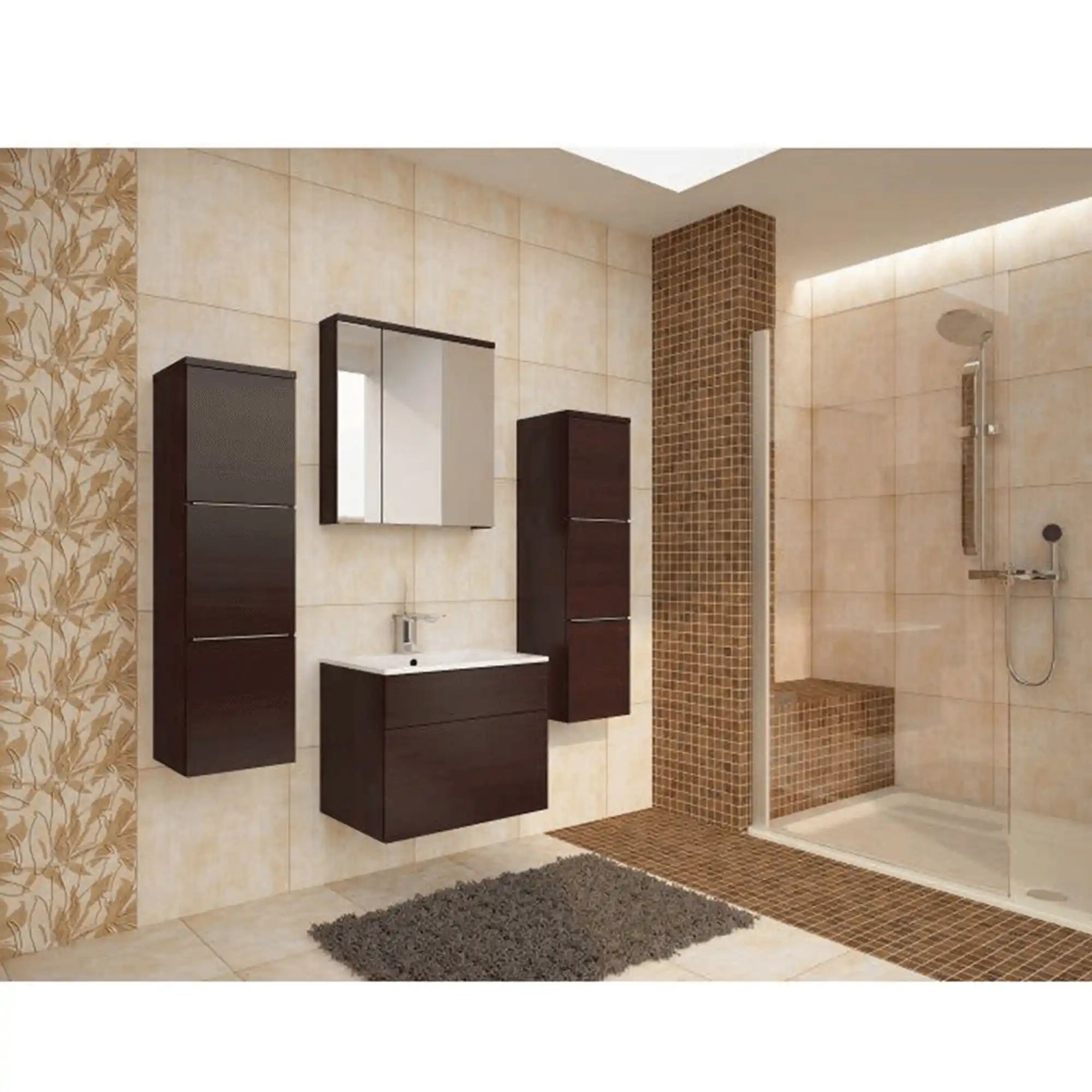 Dulap sub chiuveta MASON WE13, wenge, DTD laminat, 60x45x47 cm