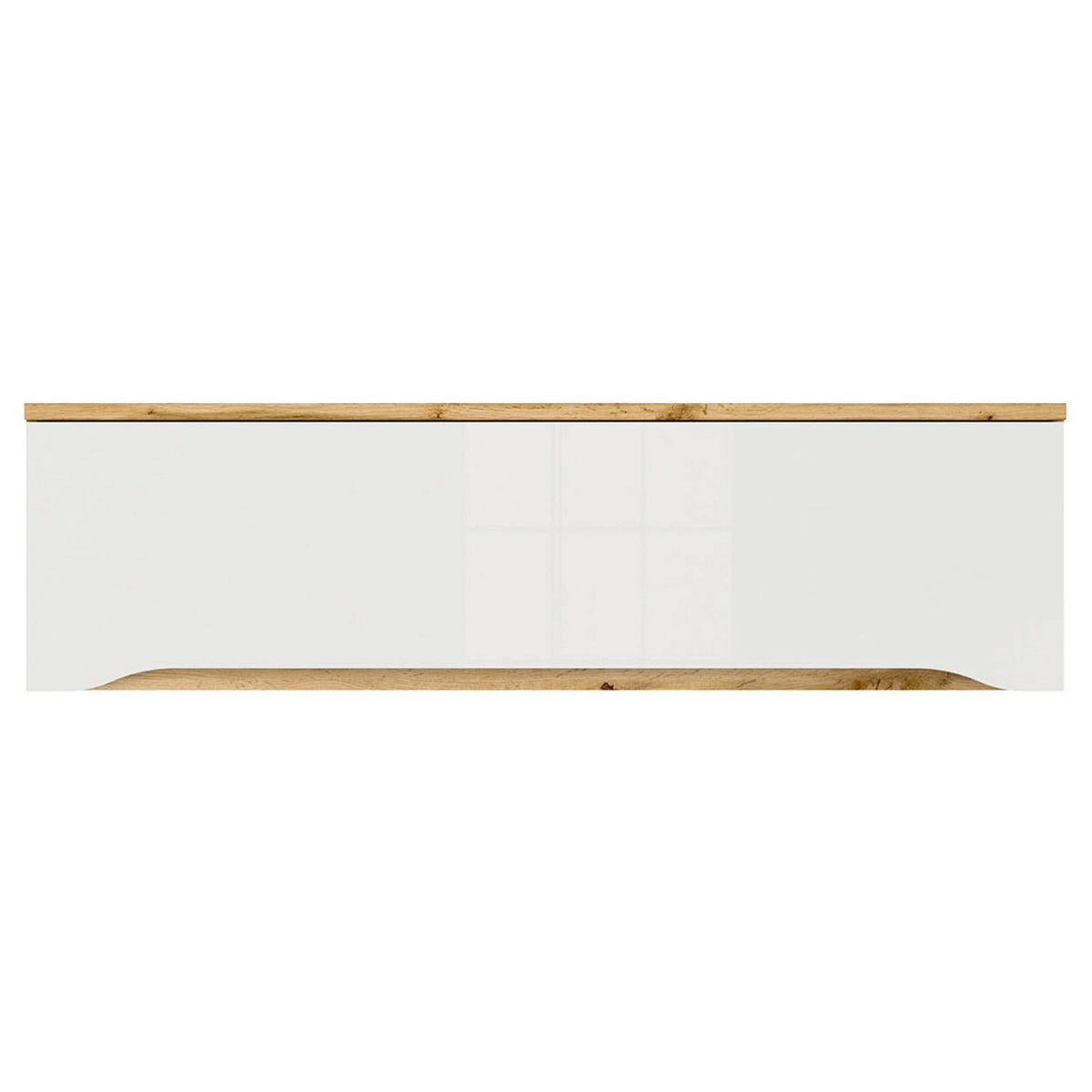 Dulap suspendat NUIS, stejar wotan/alb lucios, PAL, 135x29x38 cm