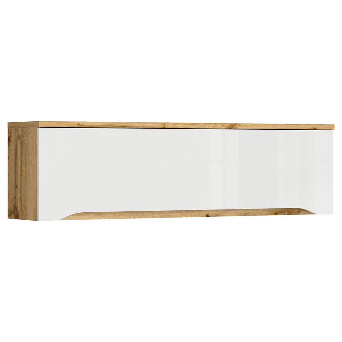 Dulap suspendat NUIS, stejar wotan/alb lucios, PAL, 135x29x38 cm