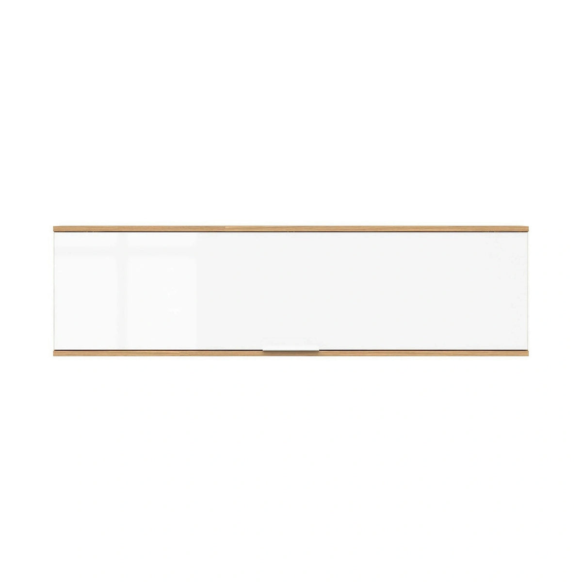 Dulap suspendat ZELE, stejar wotan/alb lucios, PAL laminat, 135x31x37 cm