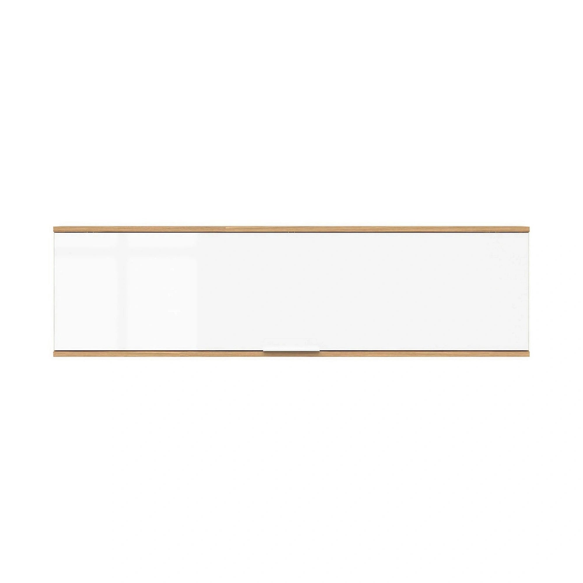 Dulap suspendat ZELE, stejar wotan/alb lucios, PAL laminat, 135x31x37 cm