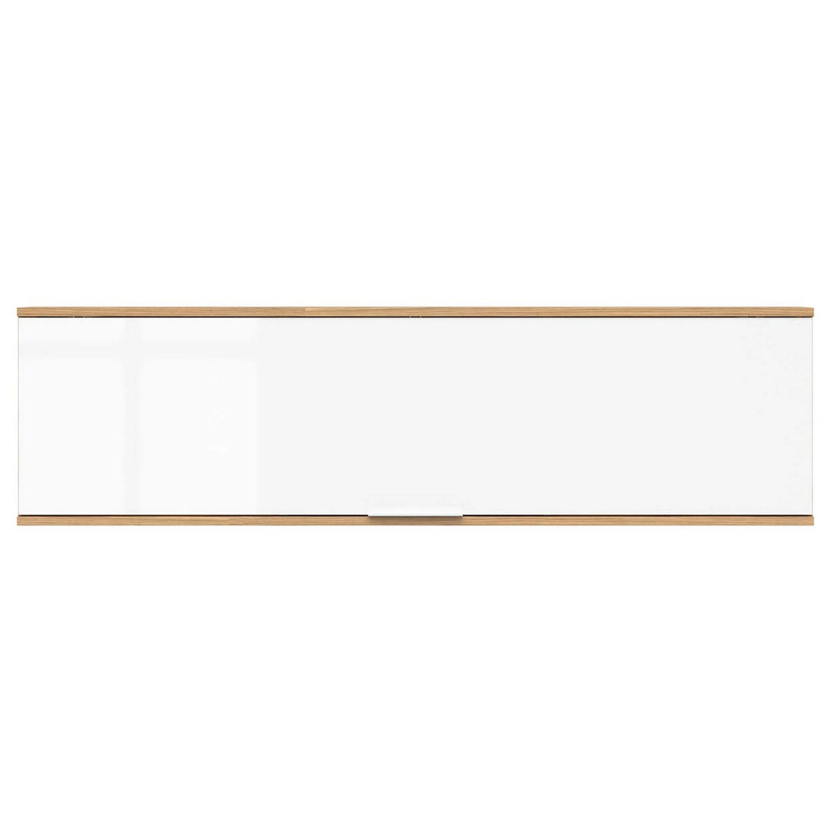 Dulap suspendat ZELE, stejar wotan/alb lucios, PAL laminat, 135x31x37 cm