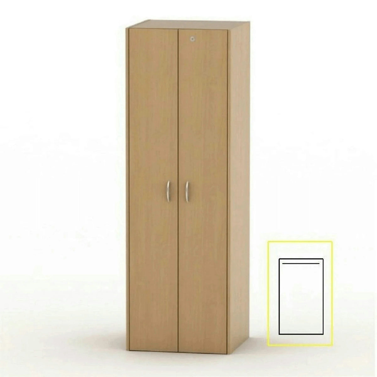 Dulap TEMPO ASISTENT NEW 006, stejar sonoma, PAL melaminat, cu 2 usi, 57x34x175 cm
