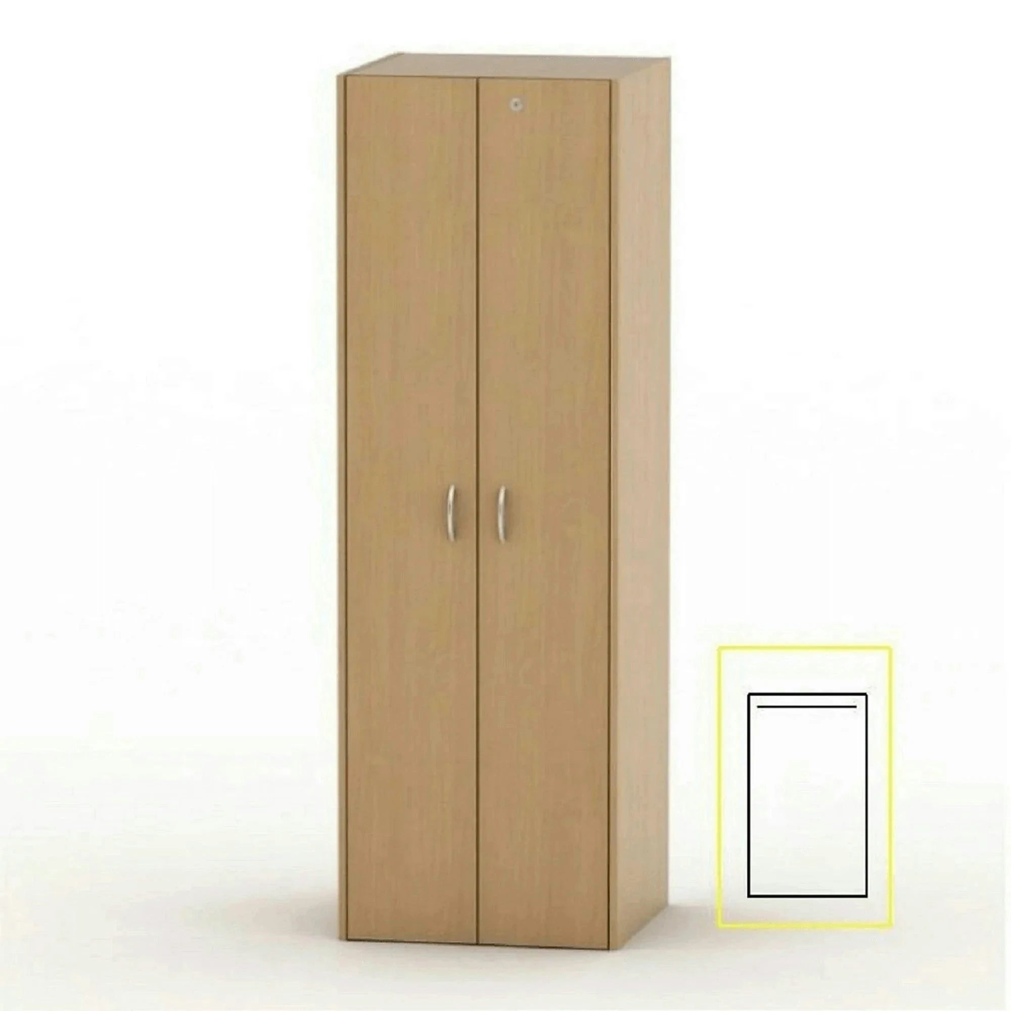 Dulap TEMPO ASISTENT NEW 006, stejar sonoma, PAL melaminat, cu 2 usi, 57x34x175 cm
