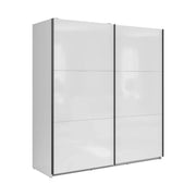 Dulap TETRIX, alb lucios, PAL, cu 2 usi, 183x60x196 cm