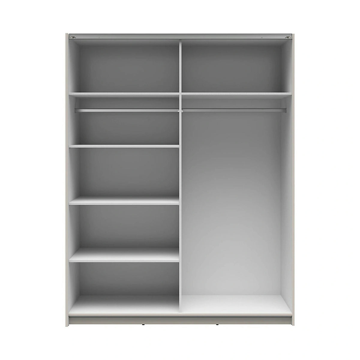 Dulap TETRIX, alb lucios/stejar sonoma, PAL, cu 2 usi, 154x60x196 cm