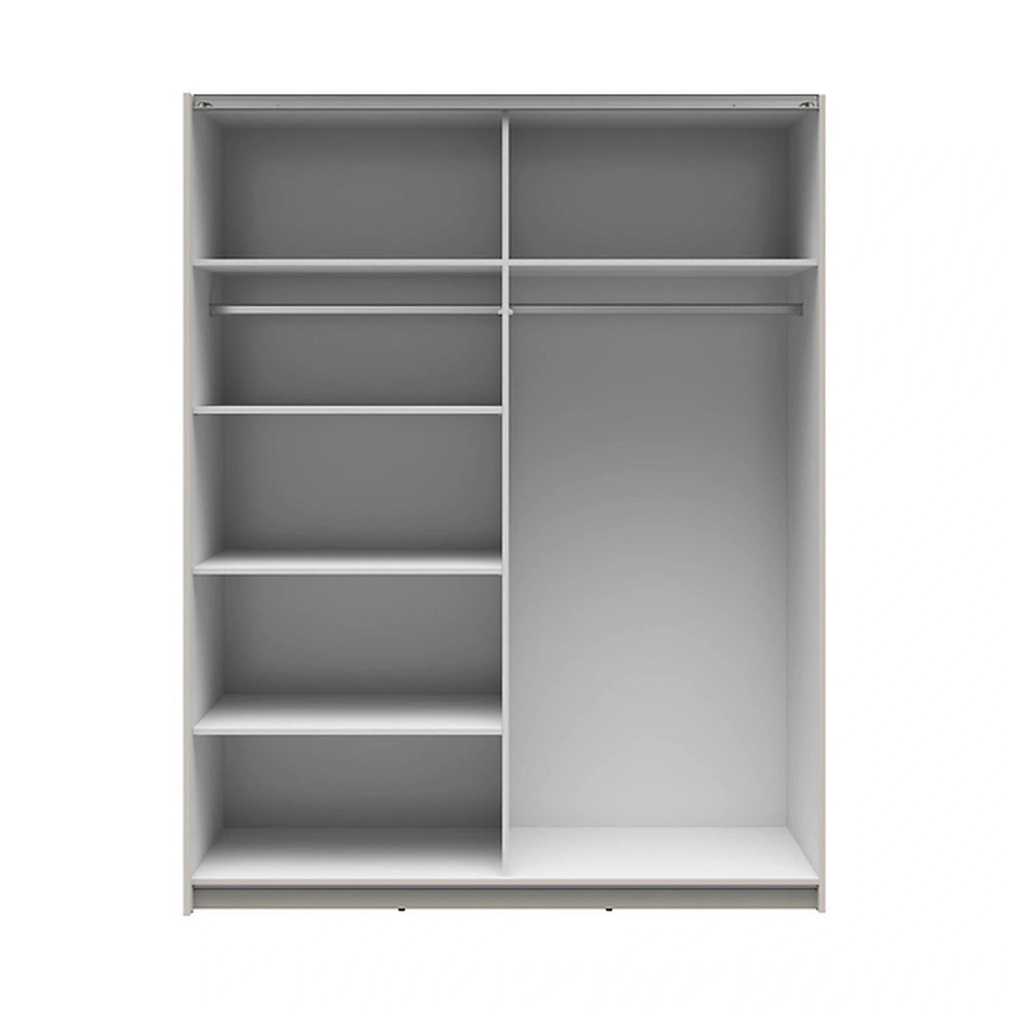 Dulap TETRIX, alb lucios/stejar sonoma, PAL, cu 2 usi, 154x60x196 cm