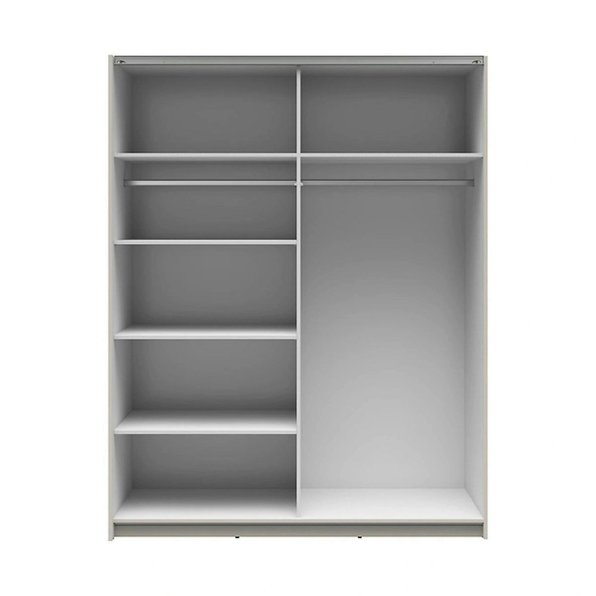 Dulap TETRIX, alb lucios/stejar sonoma, PAL, cu 2 usi, 154x60x196 cm