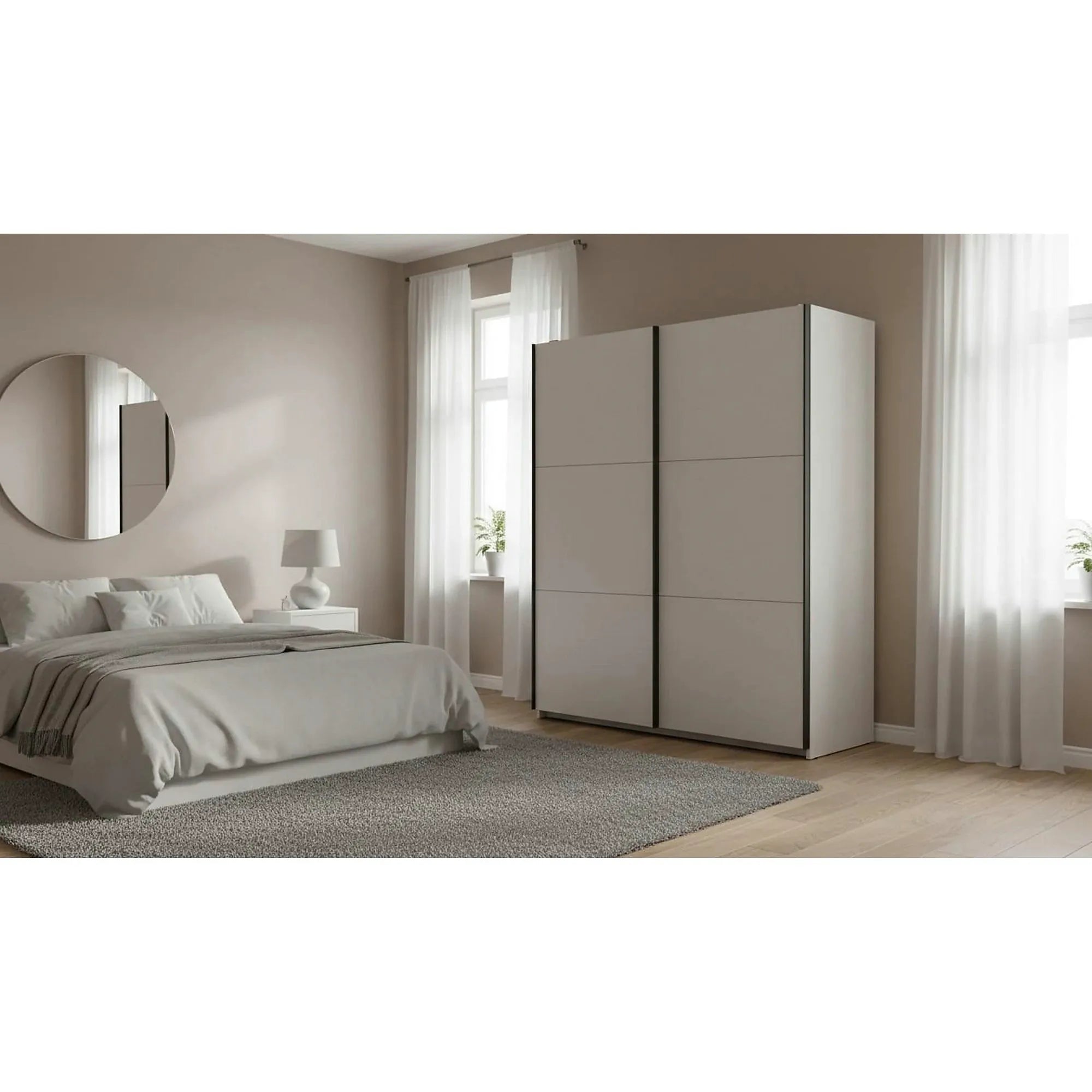 Dulap TETRIX, casmir, PAL, cu 2 usi, 154x60x196 cm