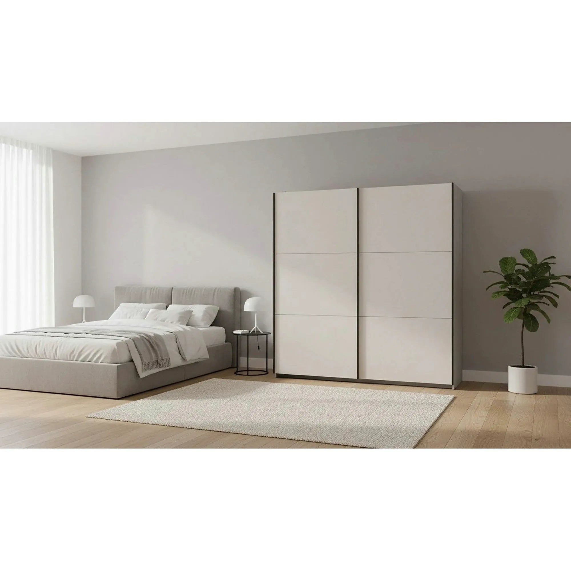 Dulap TETRIX, casmir, PAL, cu 2 usi, 183x60x196 cm
