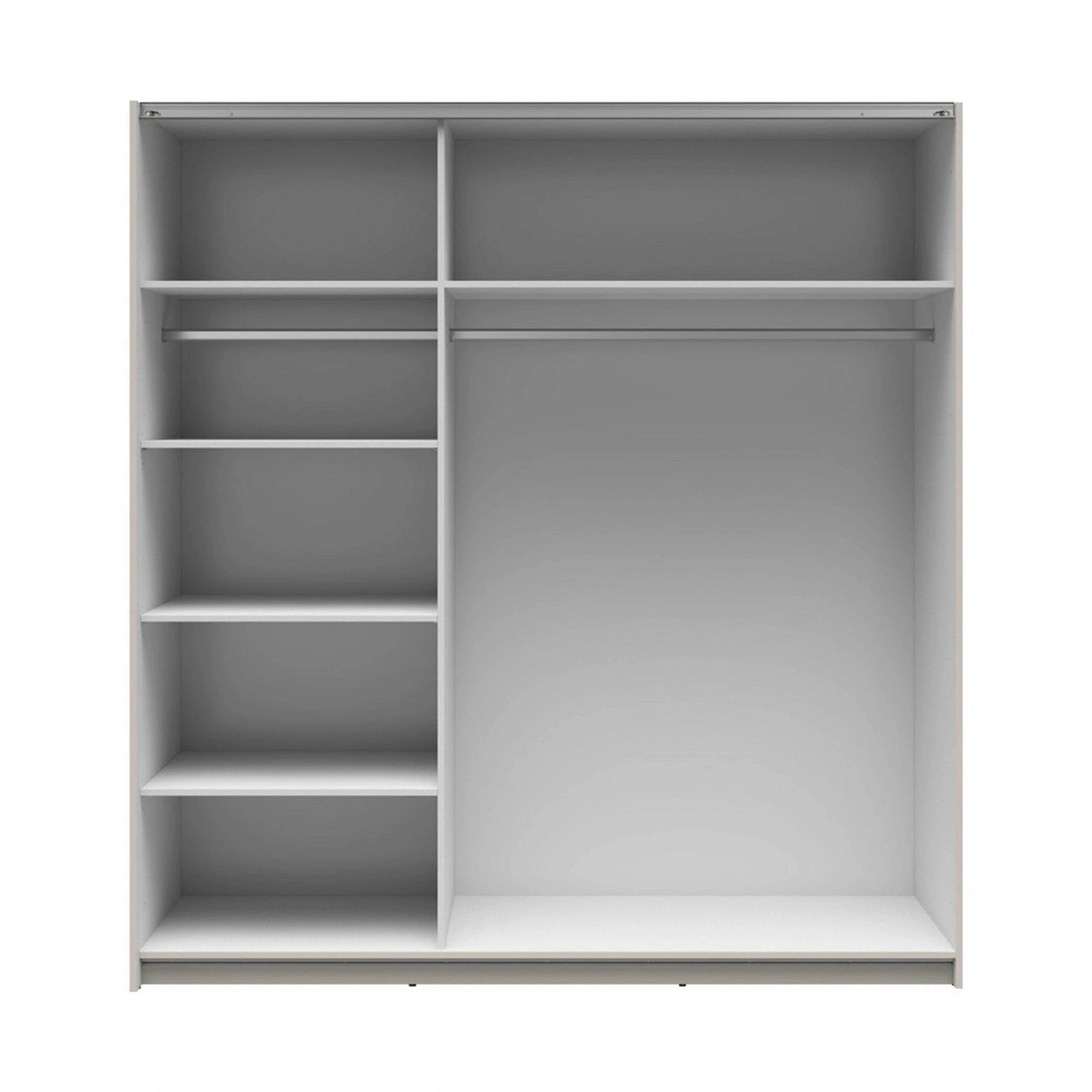 Dulap TETRIX, casmir, PAL, cu 2 usi si oglinda, 183x60x196 cm