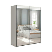 Dulap TETRIX, casmir, PAL, cu 2 usi si oglinzi, 154x60x196 cm