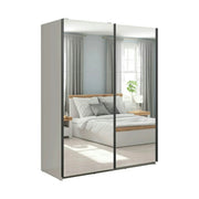Dulap TETRIX, casmir, PAL, cu 2 usi si oglinzi, 154x60x196 cm