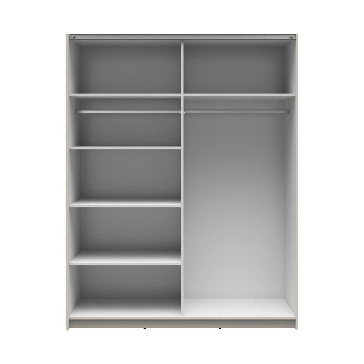 Dulap TETRIX, casmir, PAL, cu 2 usi si oglinzi, 154x60x196 cm