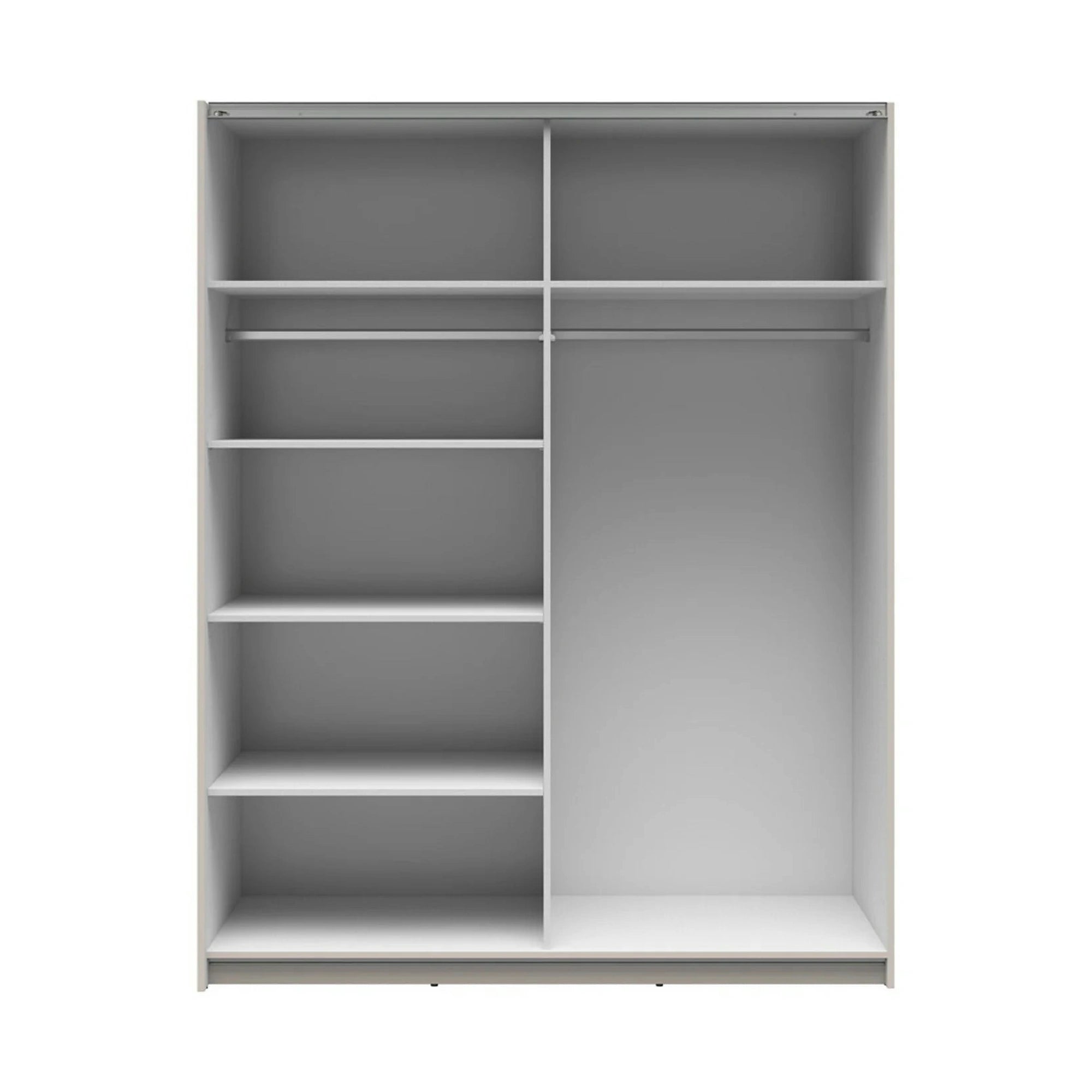 Dulap TETRIX, casmir, PAL, cu 2 usi si oglinzi, 154x60x196 cm