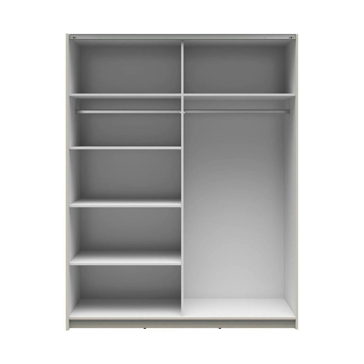 Dulap TETRIX, casmir, PAL, cu 2 usi si oglinzi, 154x60x196 cm