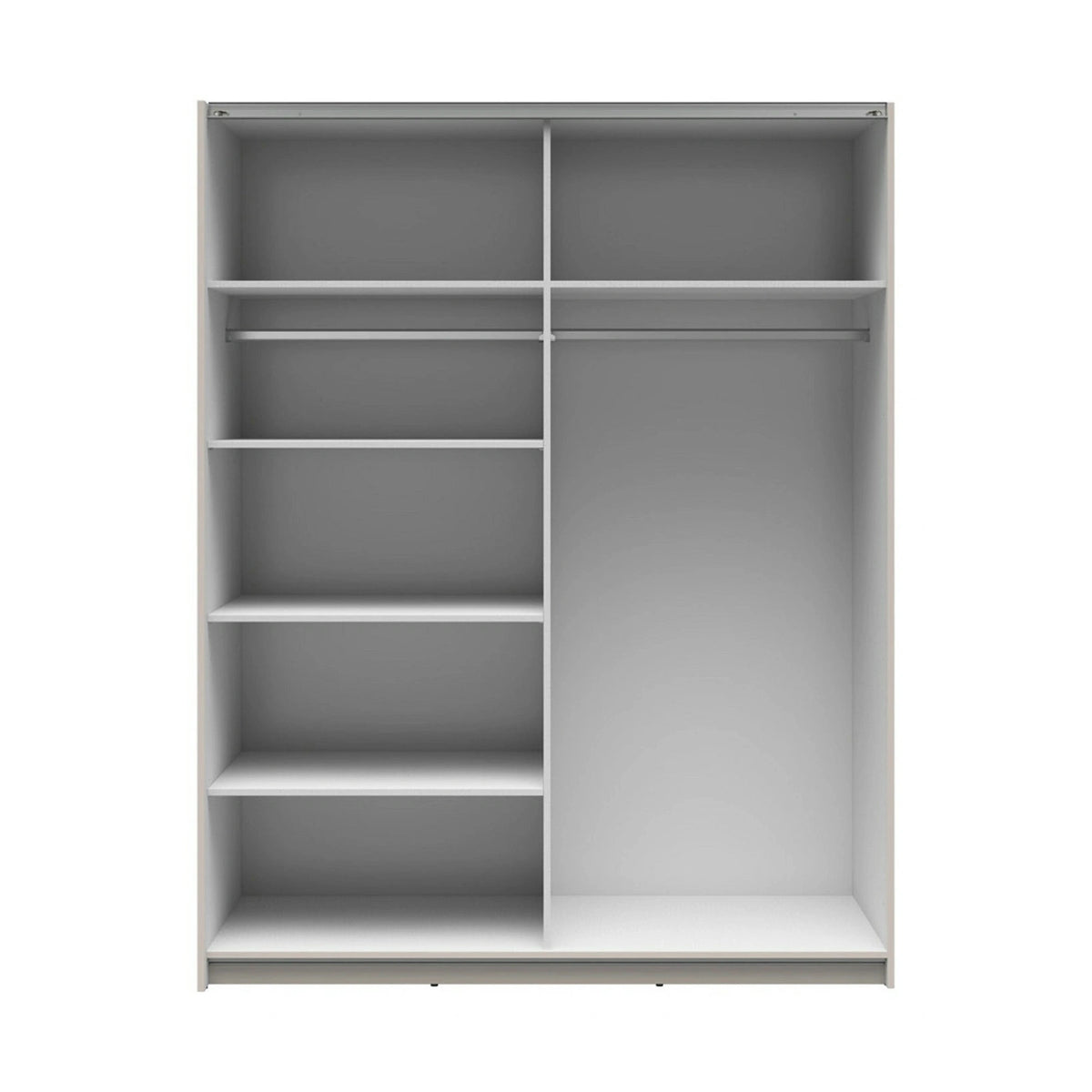 Dulap TETRIX, casmir, PAL, cu 2 usi si oglinzi, 183x60x196 cm