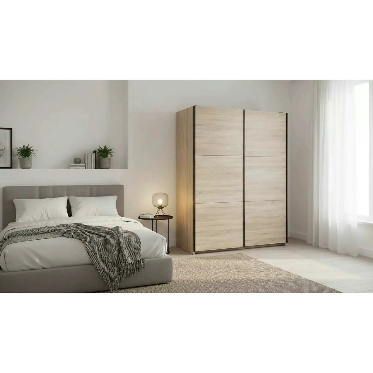 Dulap TETRIX, stejar sonoma, PAL, cu 2 usi, 154x60x196 cm