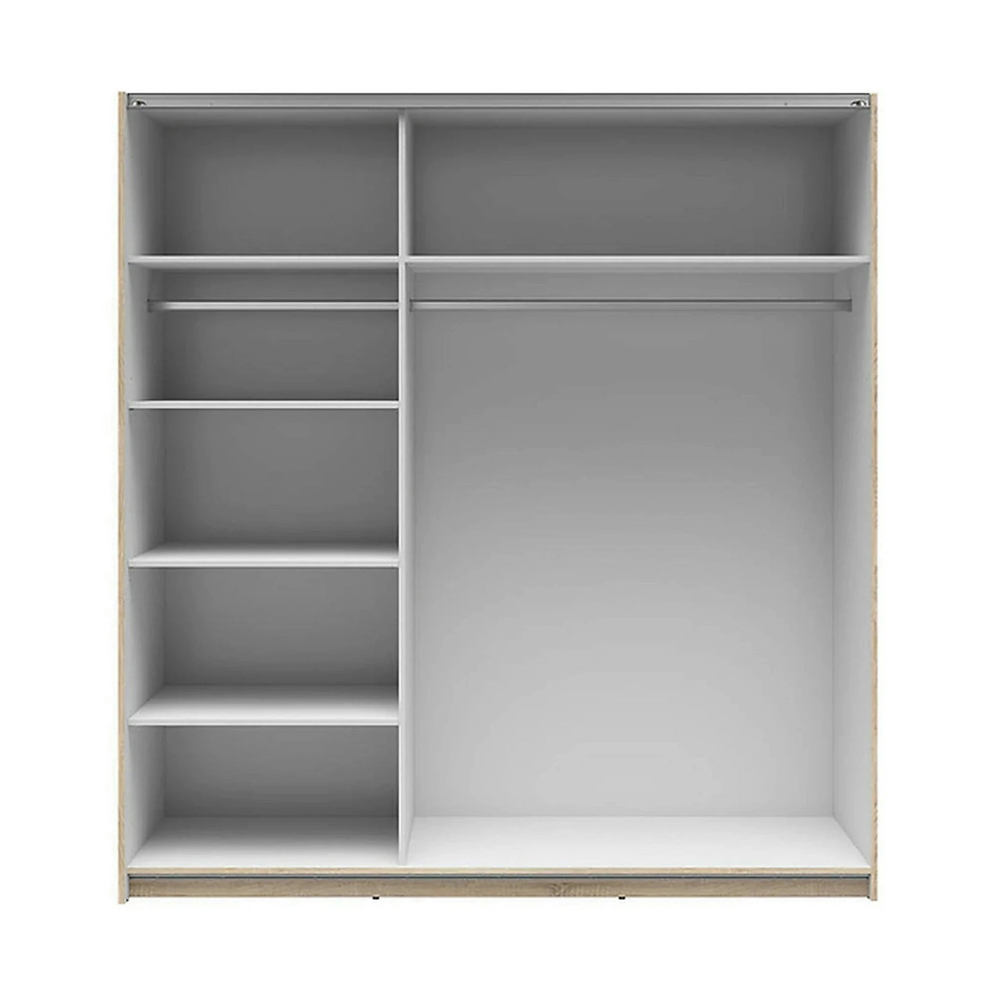 Dulap TETRIX, stejar sonoma, PAL, cu 2 usi si oglinzi, 183x60x196 cm