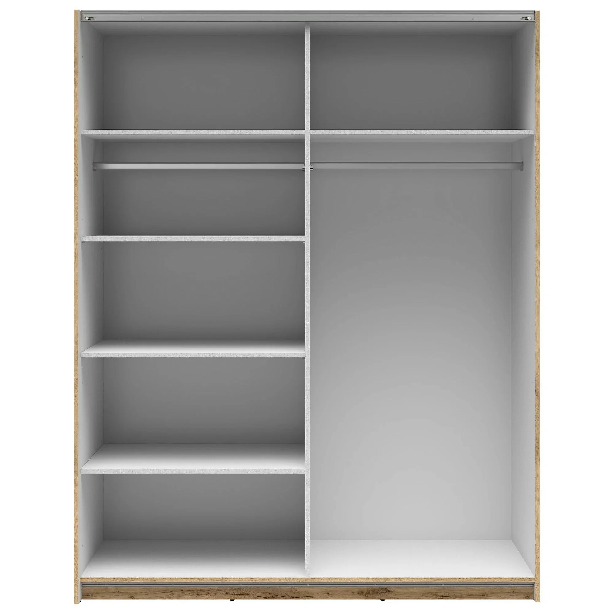 Dulap TETRIX, stejar wotan/alb lucios, PAL, cu 2 usi, 154x60x196 cm