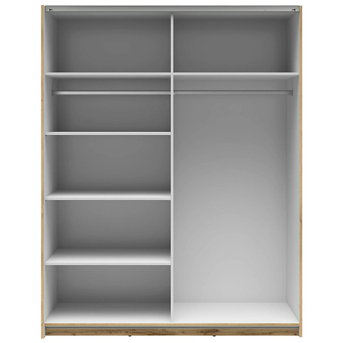 Dulap TETRIX, stejar wotan, PAL, cu 2 usi, 154x60x196 cm