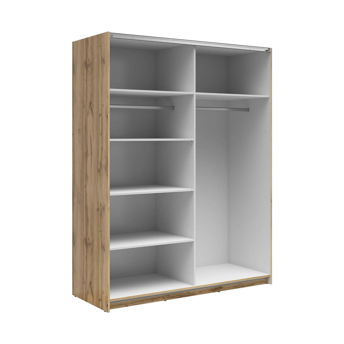 Dulap TETRIX, stejar wotan, PAL, cu 2 usi, 154x60x196 cm